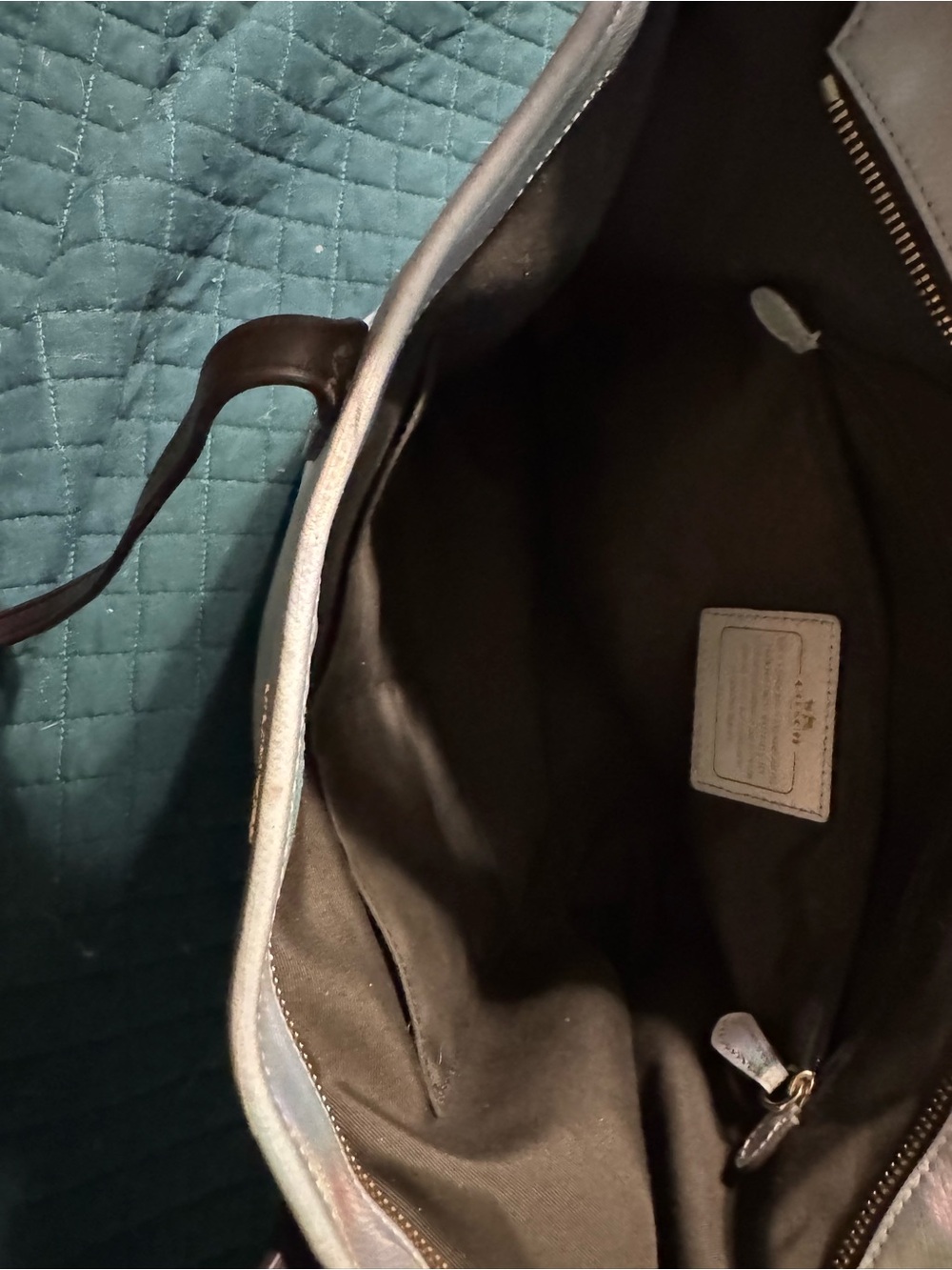 Coach Iridescent Tote - Pearl Sheen - Picture 8 of 9